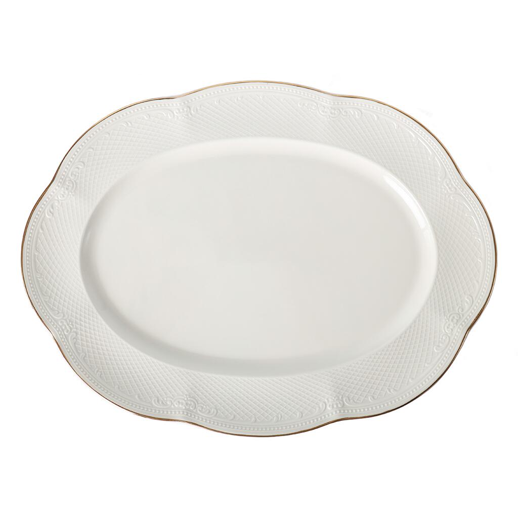 Блюдо овальное 30*22,5 см h2,8 см Gold Aristocrat Noble [1]