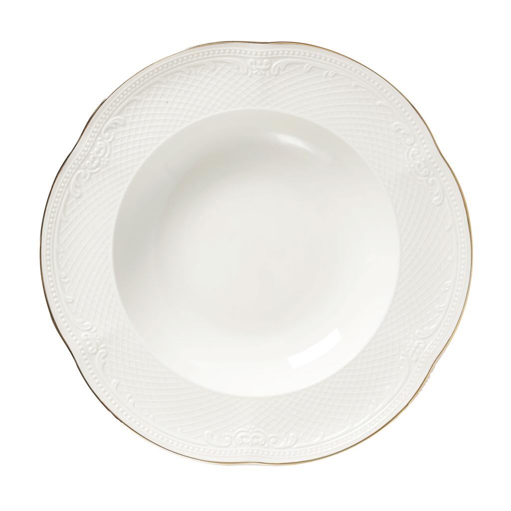 Тарелка глубокая 275 мл d 23 см h4,2 см для пасты Gold Aristocrat Noble [6]
