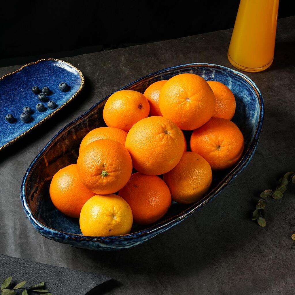 Блюдо овальное 44,5*27 см h10 см глубокое 4 л Aqua Blue Style Buffet P.L. [1]
