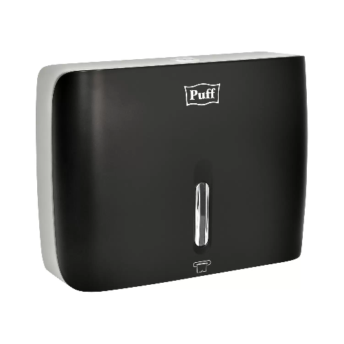 Диспенсер бумажных полотенец Puff-5145Bl, черный, с замком, ABS-пластик