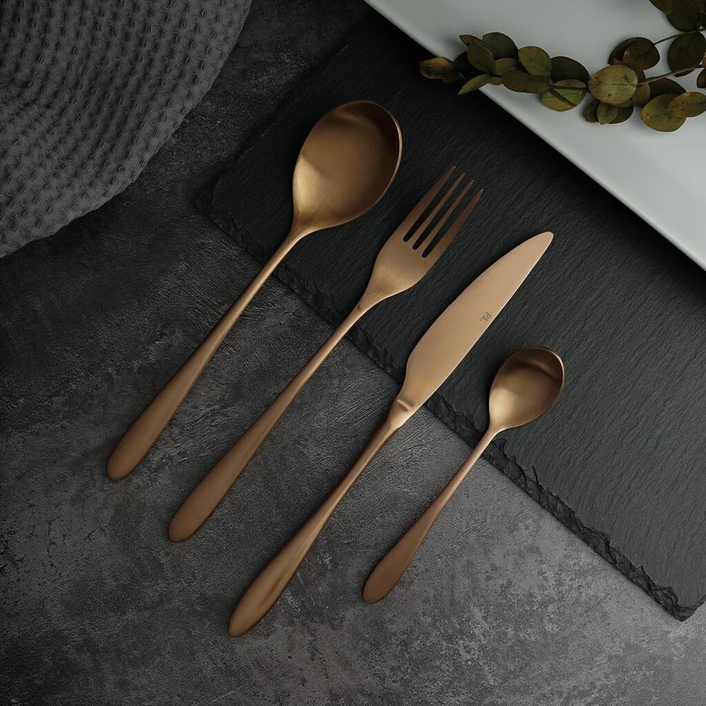 Вилка столовая 21,5 см матовая цвет светлая медь PVD Alessi-Copper P.L. [12]