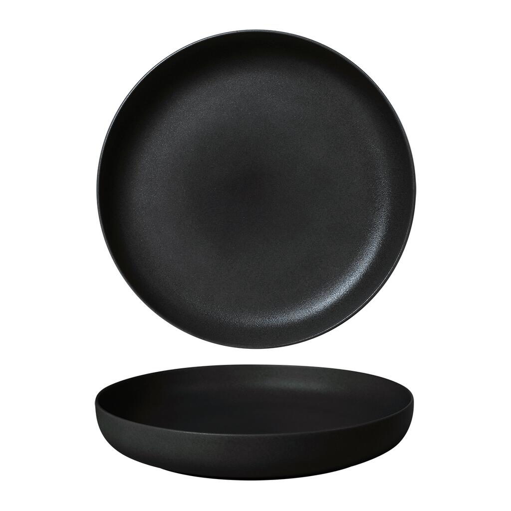 Тарелка с бортом d 23 см h3,5 см 600 мл Black Sand Noble [4]
