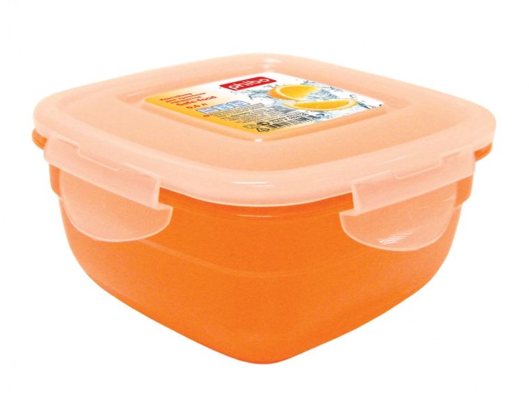 Контейнер для продуктов квадр.   0,6 л. 13*13*7 см. герметичный п/п цвет в ассорт. SAFE-FOOD /1/30/