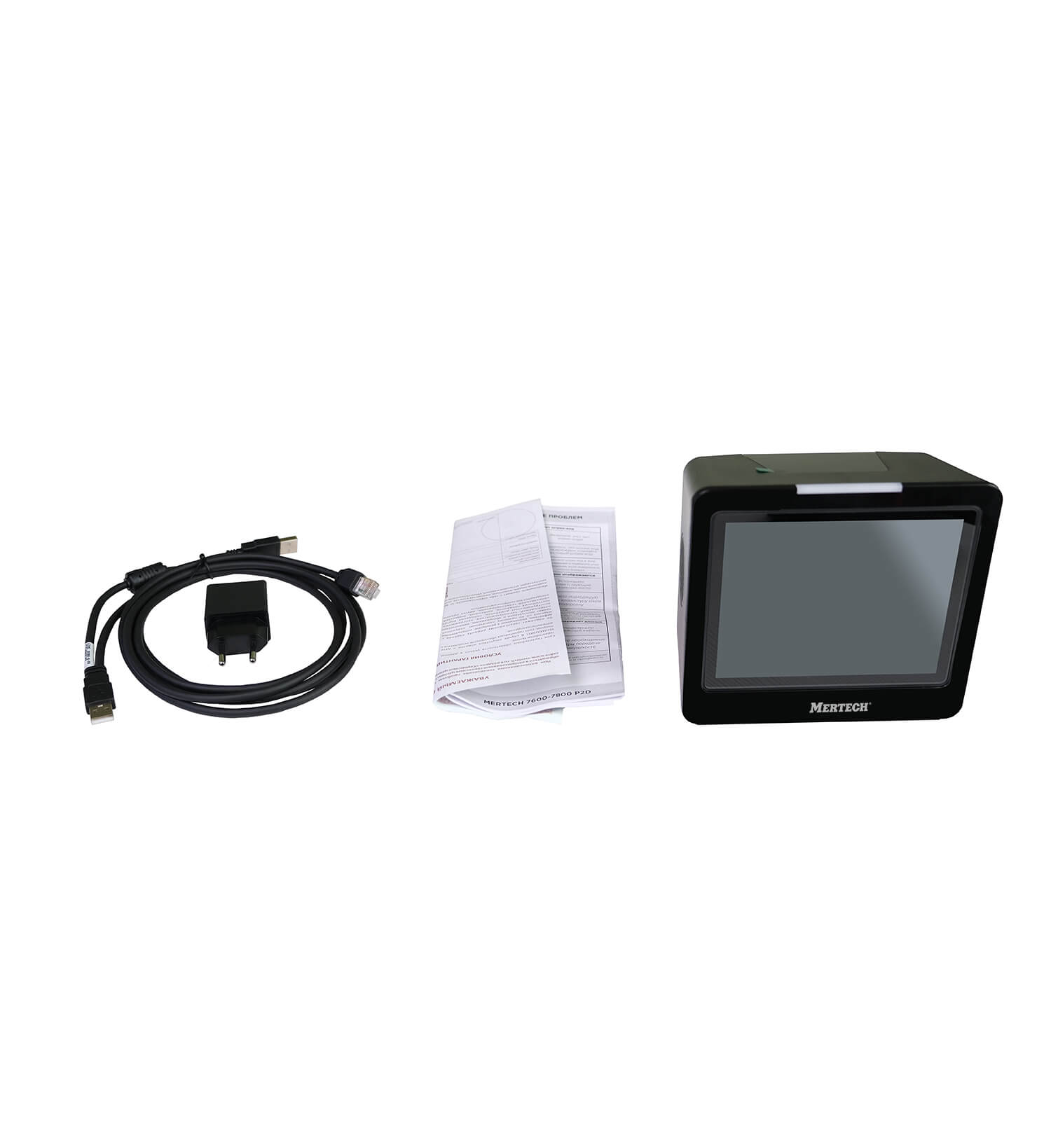Стационарный сканер штрих кода MERTECH 7800 Ai 2Core P2D USB, USB эмуляция RS232 black