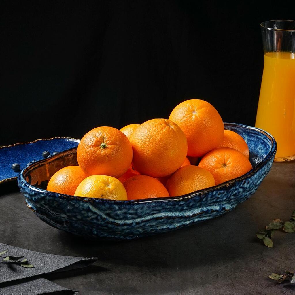 Блюдо овальное 44,5*27 см h10 см глубокое 4 л Aqua Blue Style Buffet P.L. [1]