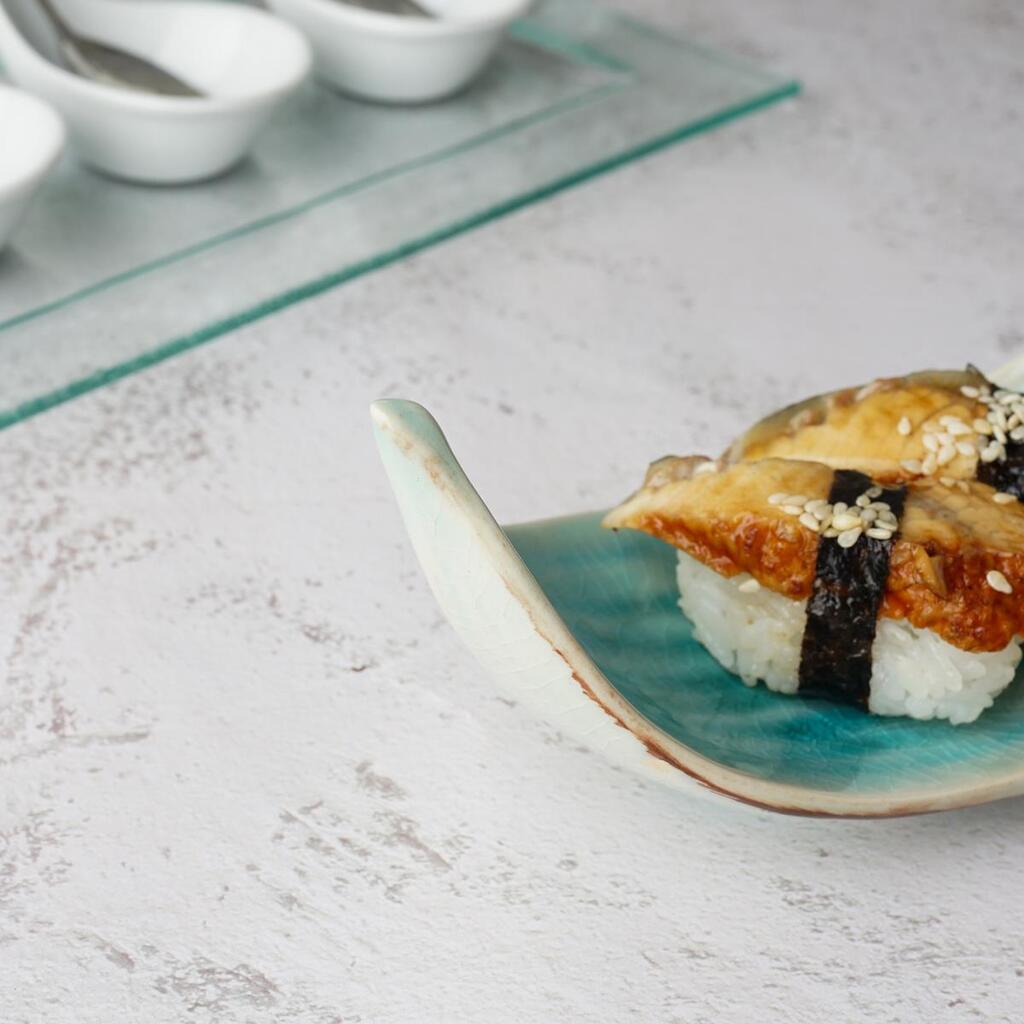 Блюдо для подачи 21*7,4 см h13,5 см для закусок Sea Blue Leaf Frutti di Mare P.L. [1]