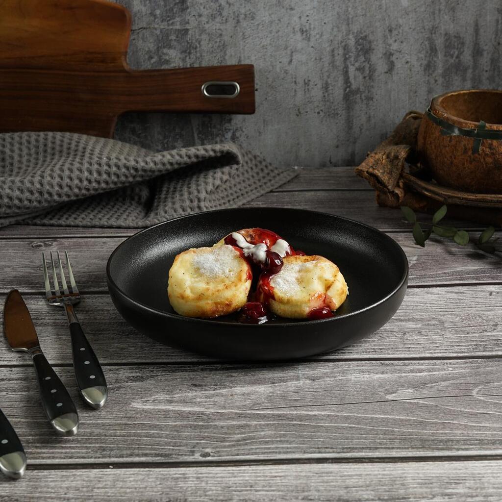 Тарелка с бортом d 21,5 см h3,5 см 500 мл Black Sand Noble [4]